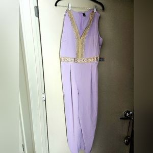 Brand new Lavender sequined jumpsuit romper- never worn